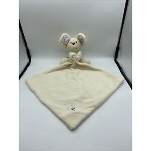 Mamas & Papas Babyplay Mouse Security Blanket Lovey Cream Floral Ears 12 inch